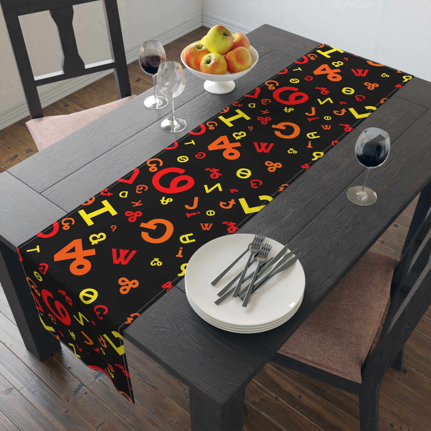 Syllabary table runner