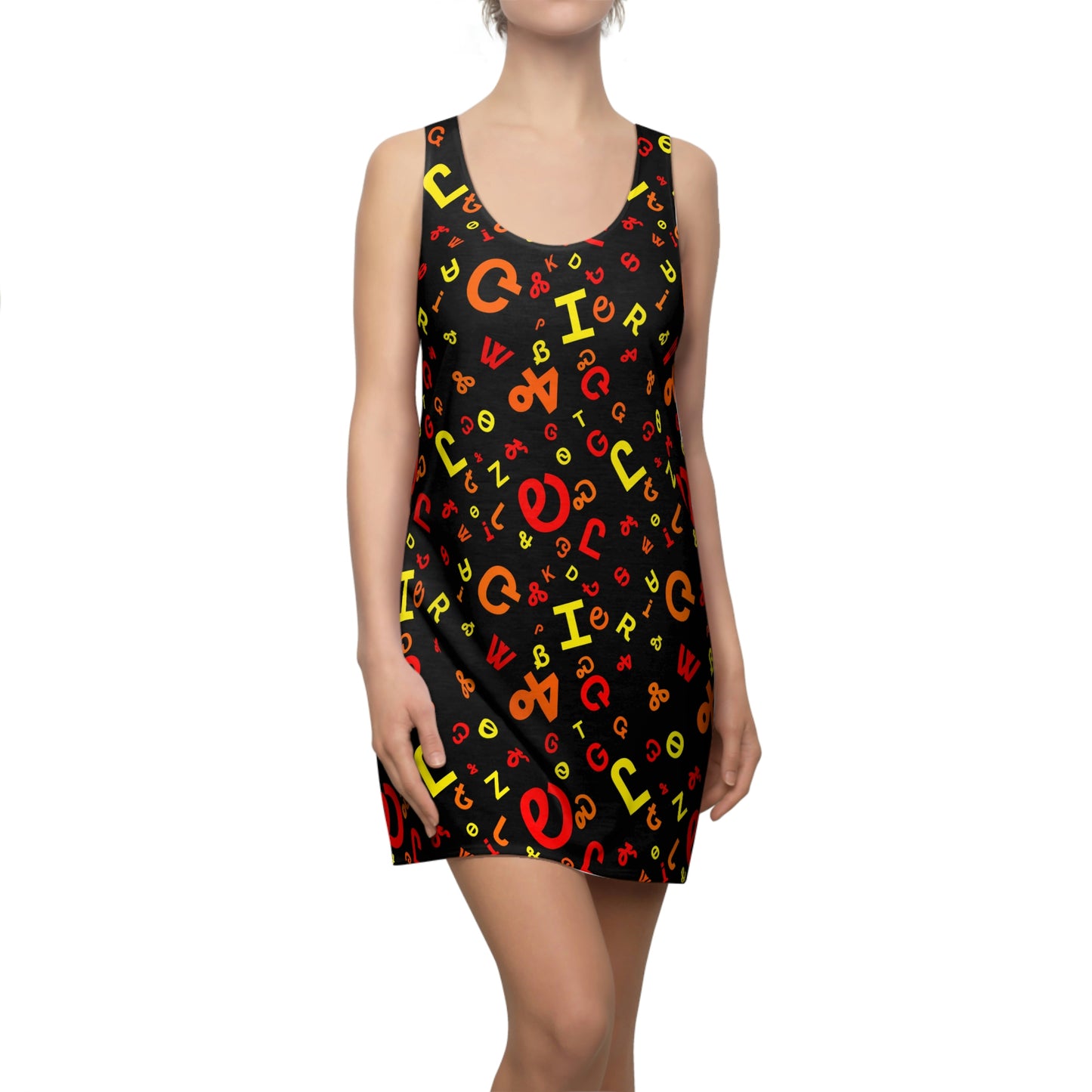 Fire Syllabary Razorback Dress
