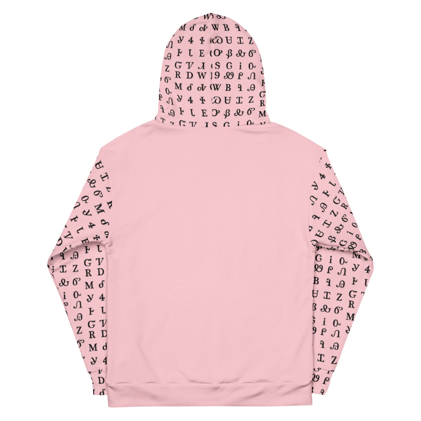 Soft Pink Syllabary Hoodie