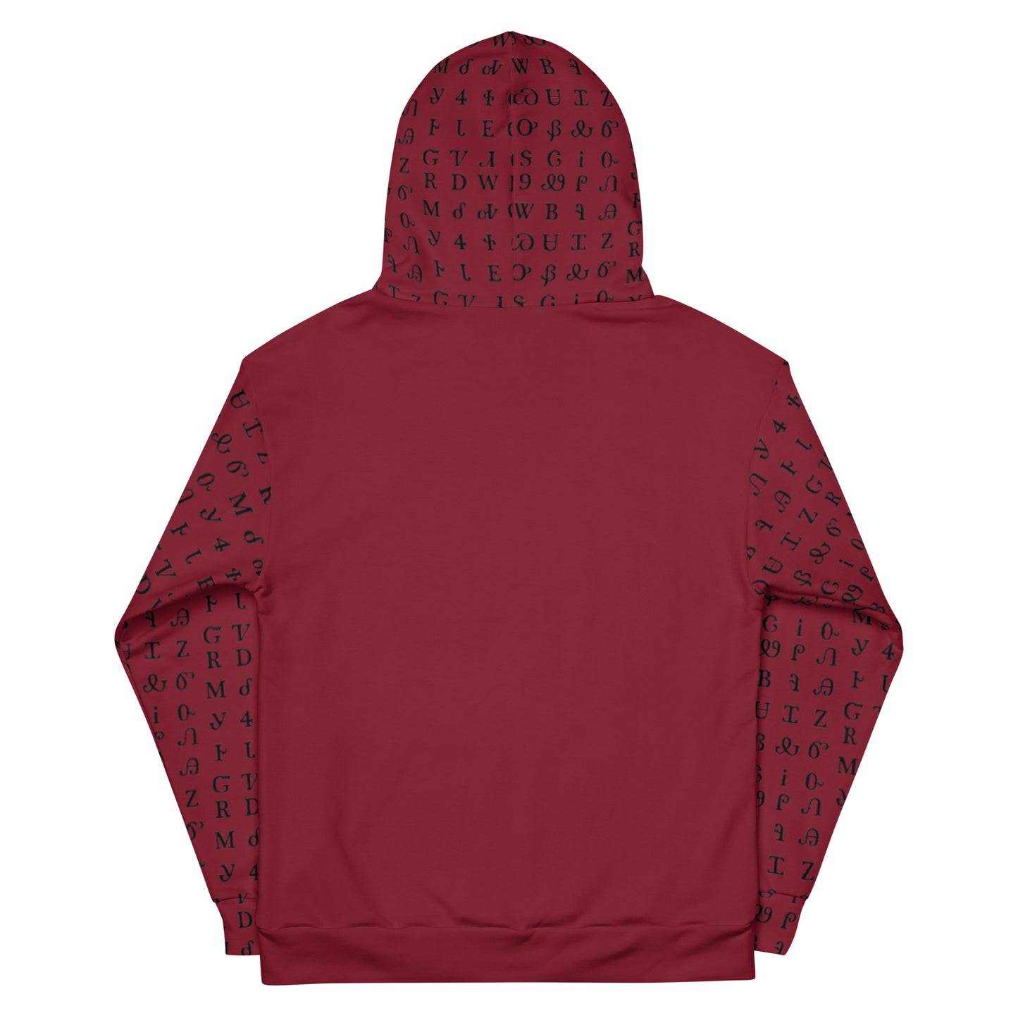 Burgundy Syllabary Hoodie
