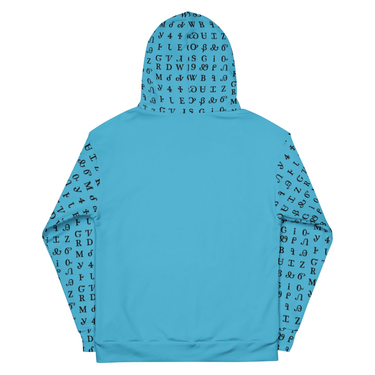 Bright Blue Syllabary Hoodie