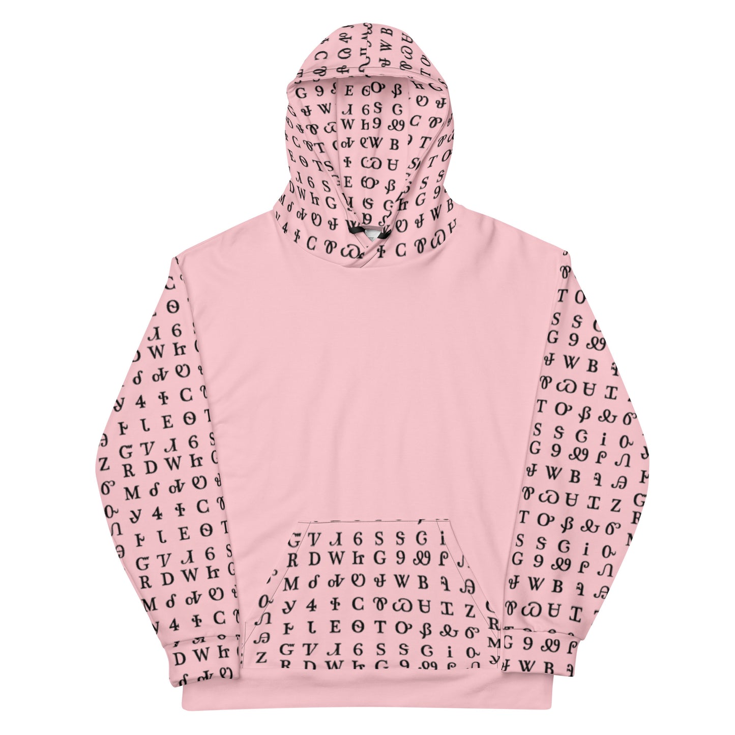 Soft Pink Syllabary Hoodie