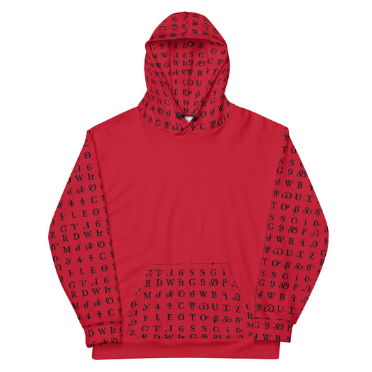 Red Syllabary Hoodie