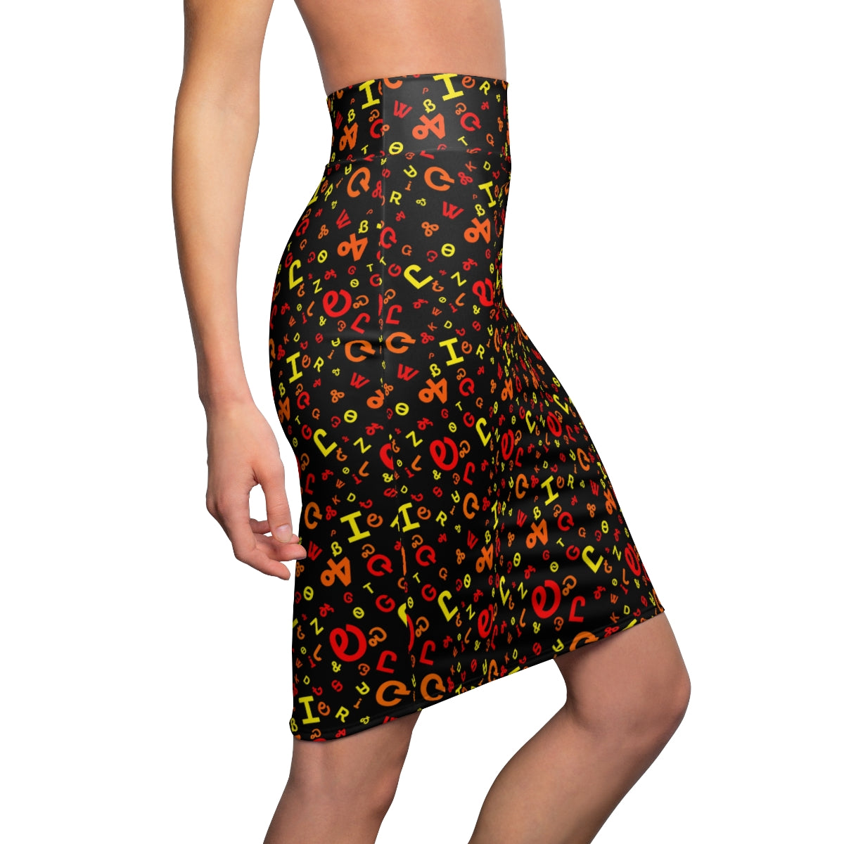 Cherokee Syllabary Fire Women's Pencil Skirt -