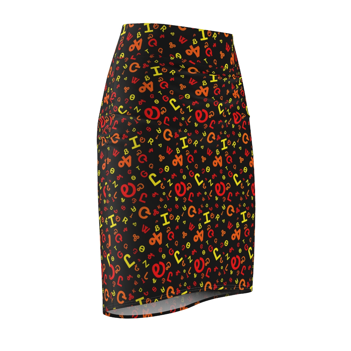 Cherokee Syllabary Fire Women's Pencil Skirt -