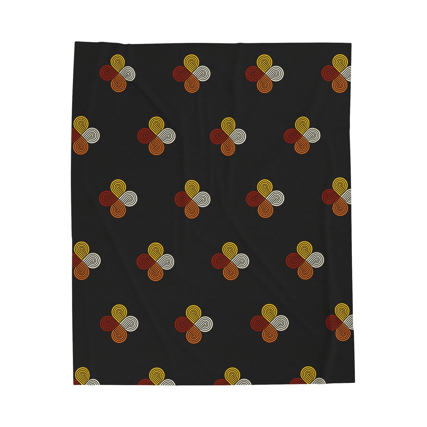 Fire in Four Directions Velveteen Blanket