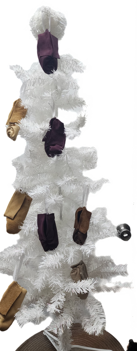Miniature Puckertoe Moccasin Ornament 2024