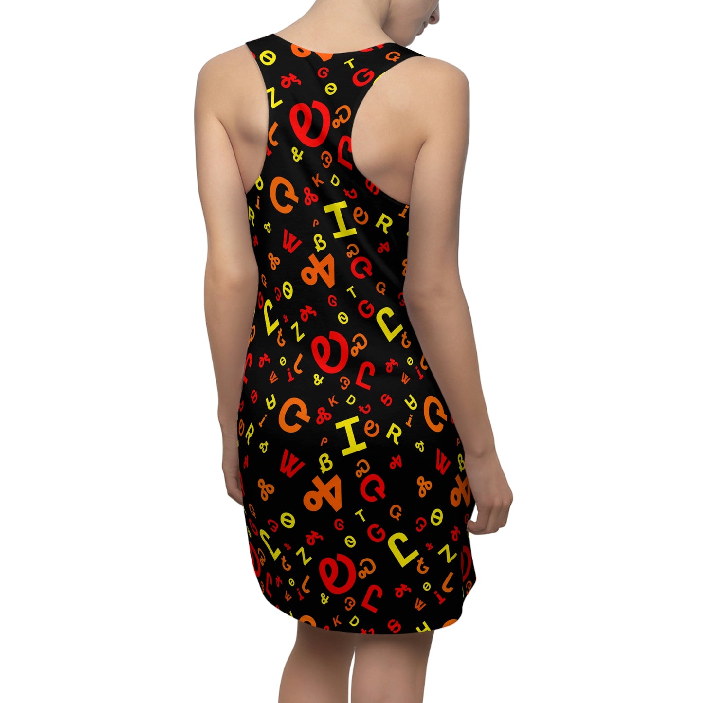 Fire Syllabary Razorback Dress