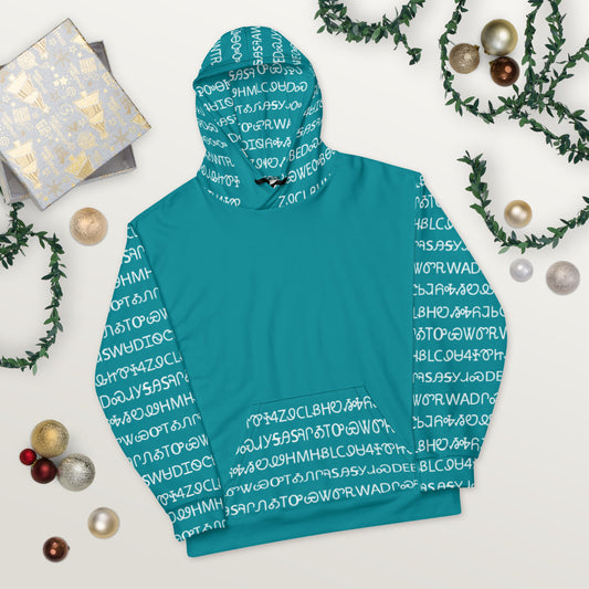 Eastern Blue Syllabary Hoodie