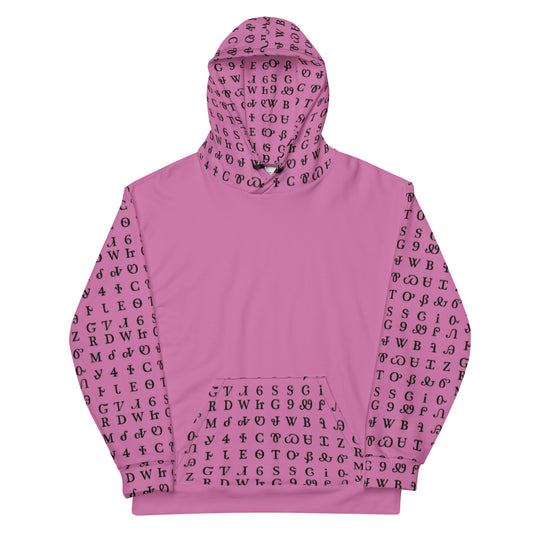 Pink Syllabary Hoodie