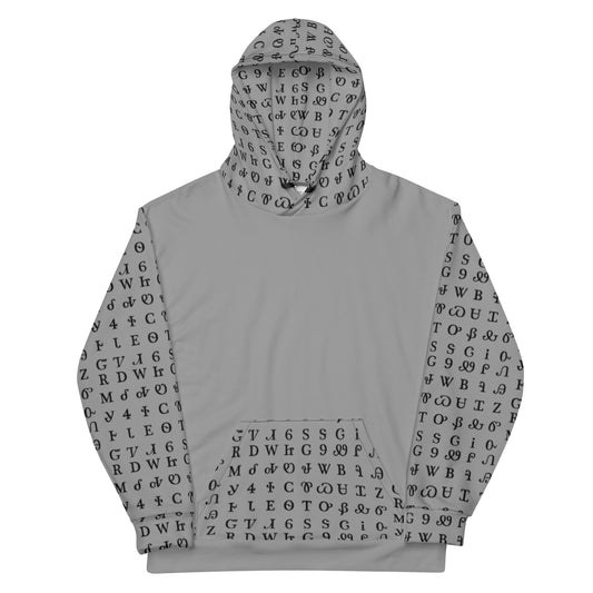 Grey Syllabary Hoodie