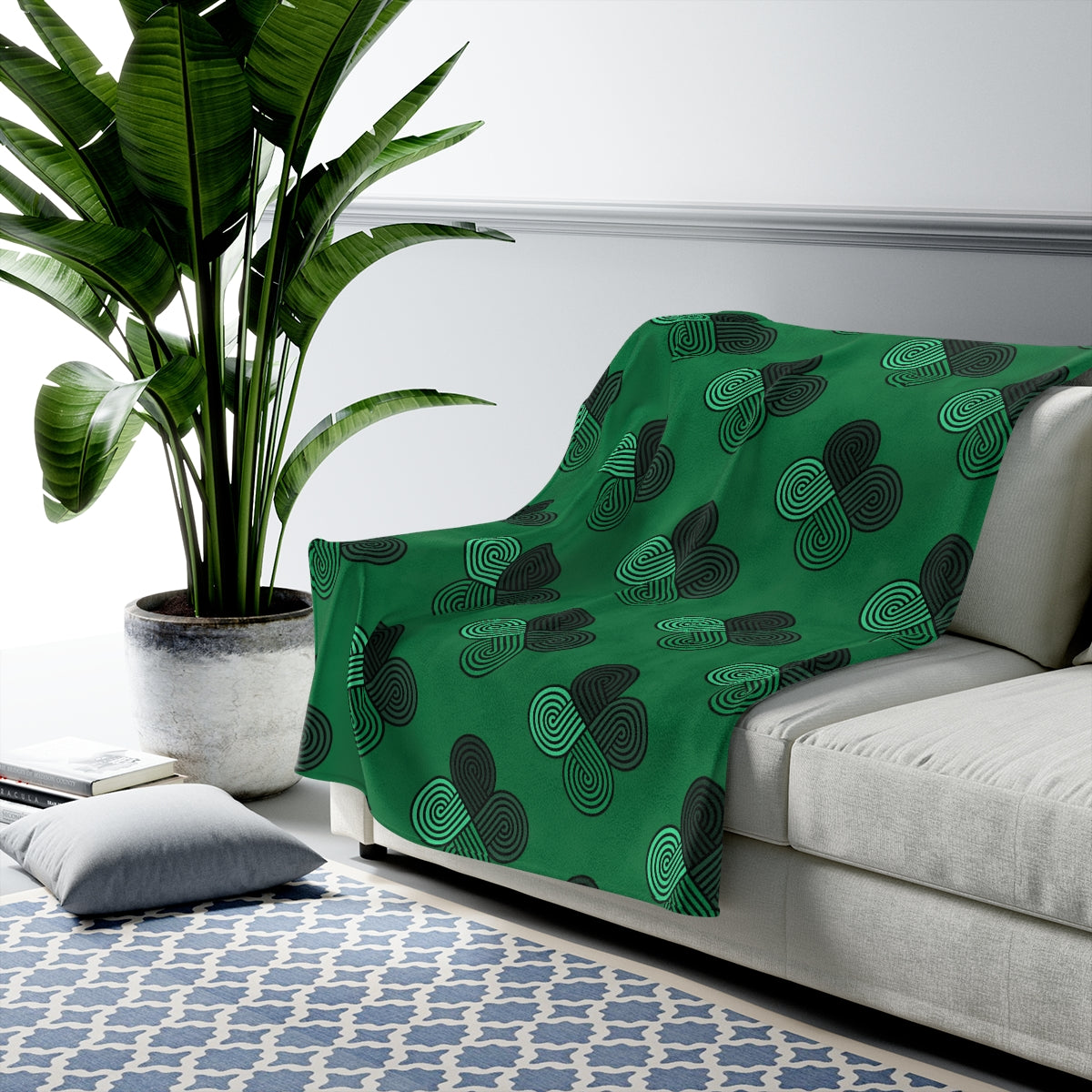 Green With Envy Velveteen Plush Blanket