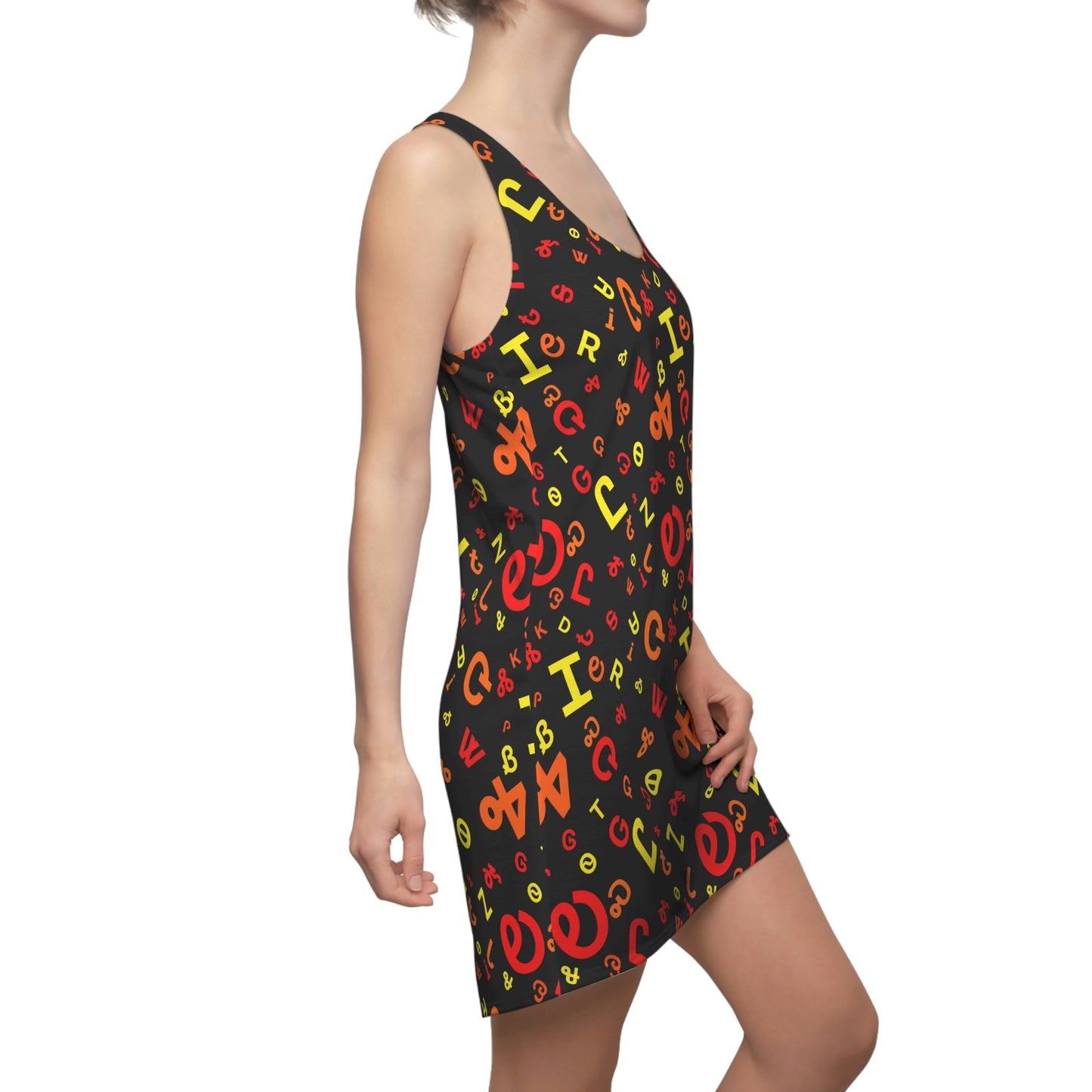 Fire Syllabary Razorback Dress