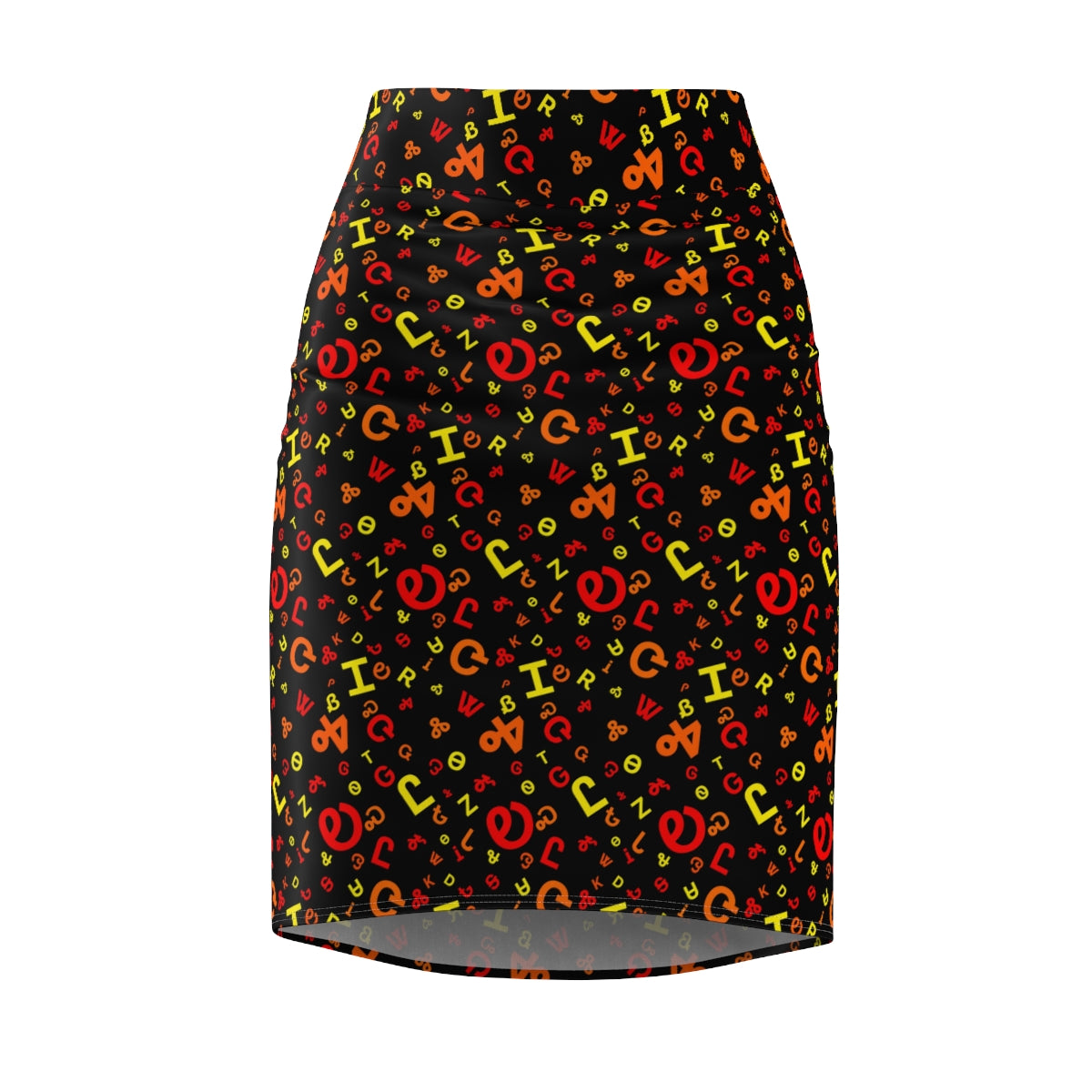 Cherokee Syllabary Fire Women's Pencil Skirt -